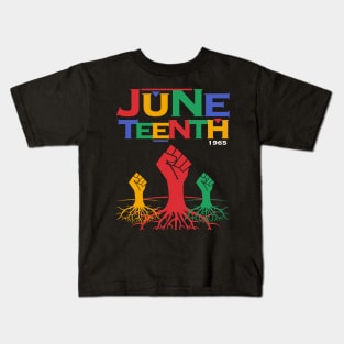 june teenth fist of 3 Kids T-Shirt